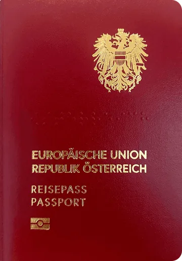 Austria passport cover