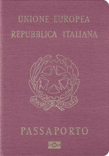 Italy passport cover