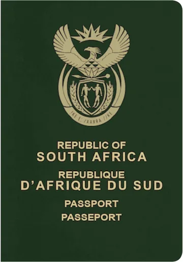 South Africa passport cover